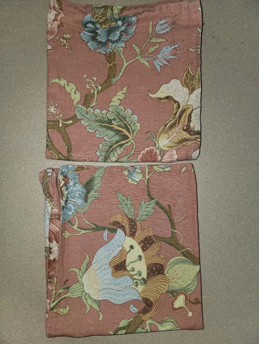 Pottery Barn Pillow Covers 20X20 Zipper Closure Linen Cotton Blend (2)
